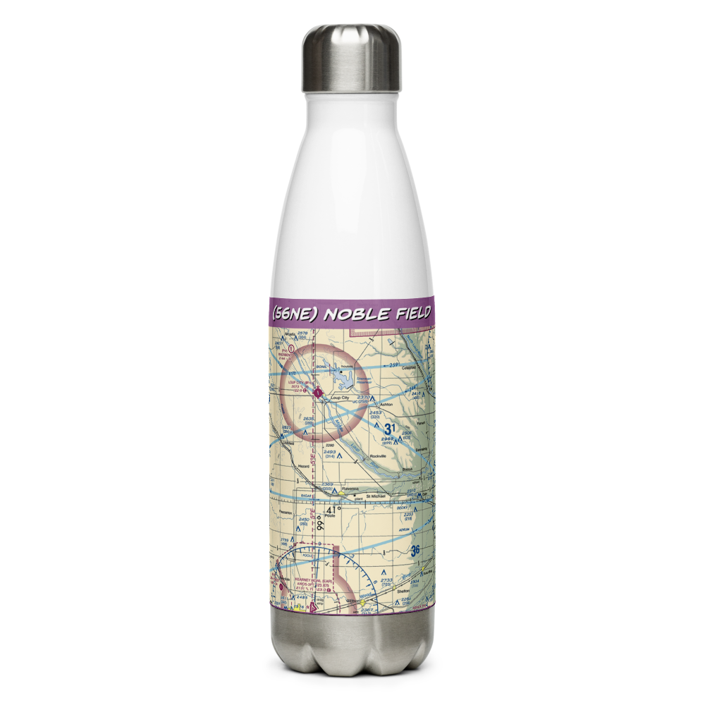 Noble Field (56NE) VFR Sectional Water Bottle 