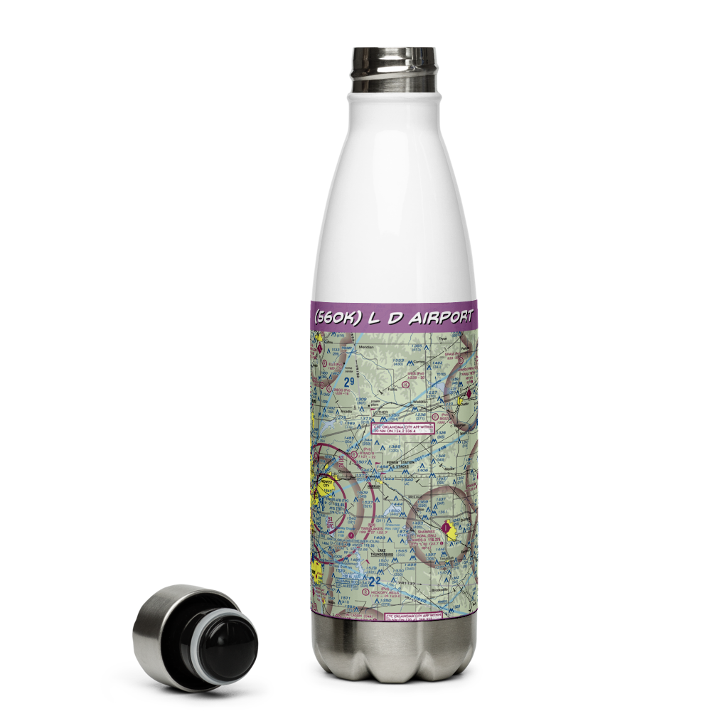 L D Airport (56OK) VFR Sectional Water Bottle 