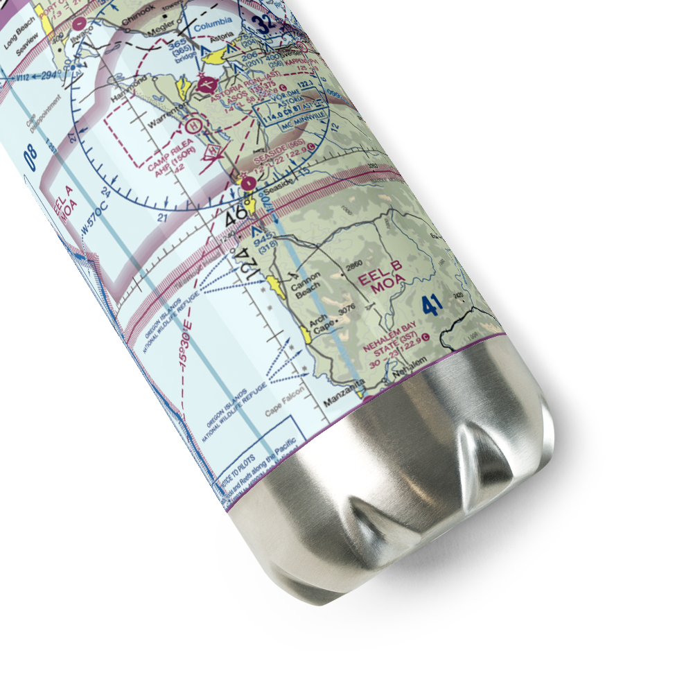 Seaside Municipal Airport (56S) VFR Sectional Water Bottle 