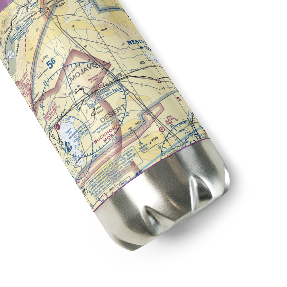 Boron Airstrip (57CL) VFR Sectional Water Bottle 