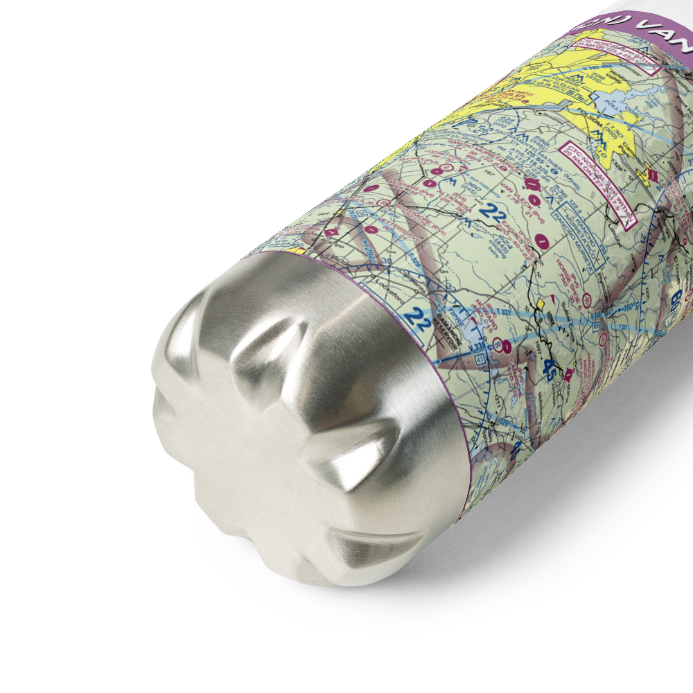 Van Vleck Airport (57CN) VFR Sectional Water Bottle 