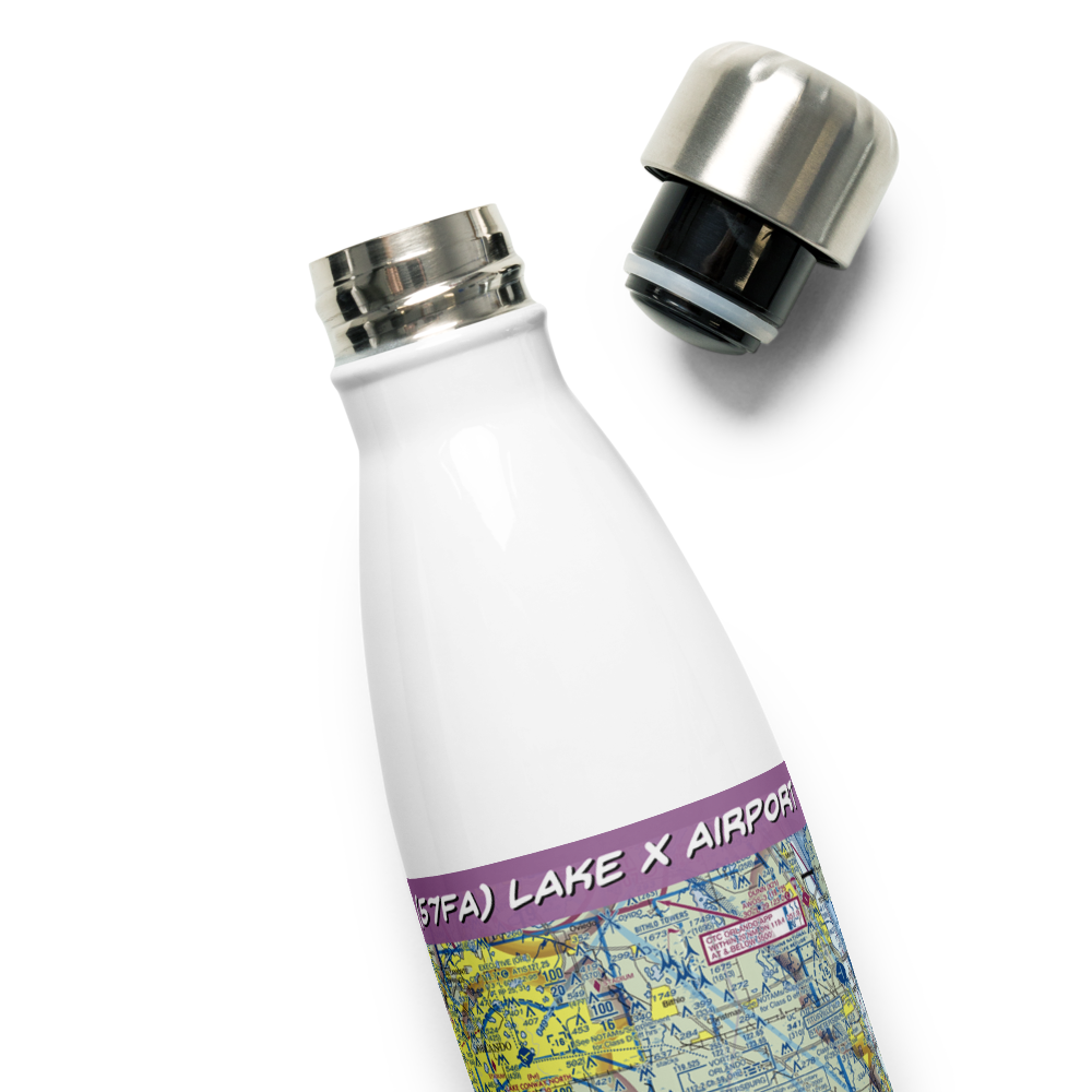 Lake X Airport (57FA) VFR Sectional Water Bottle 