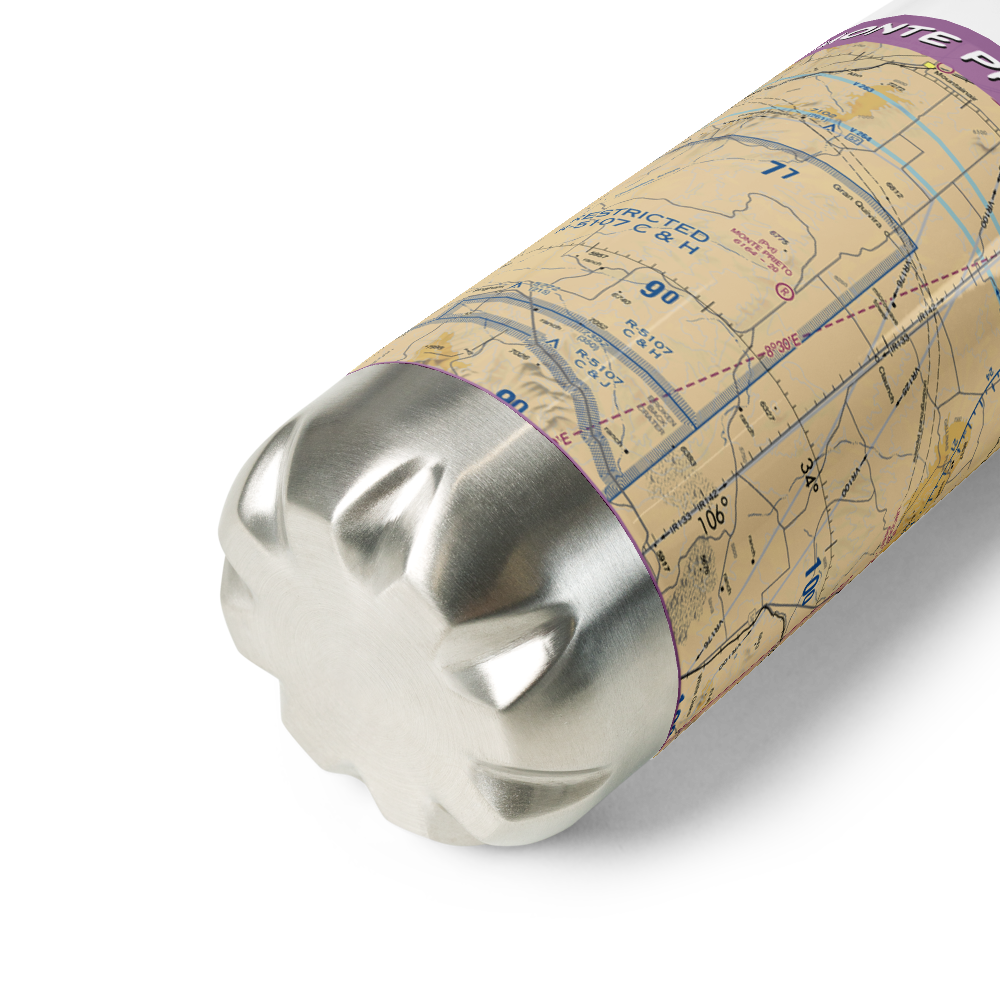 Monte Prieto Ranch Airport (57NM) VFR Sectional Water Bottle 