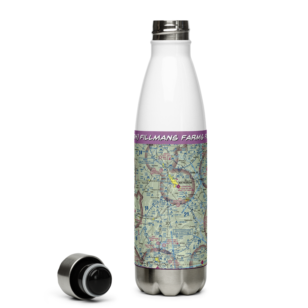 Fillmans Farms Field (57OH) VFR Sectional Water Bottle 