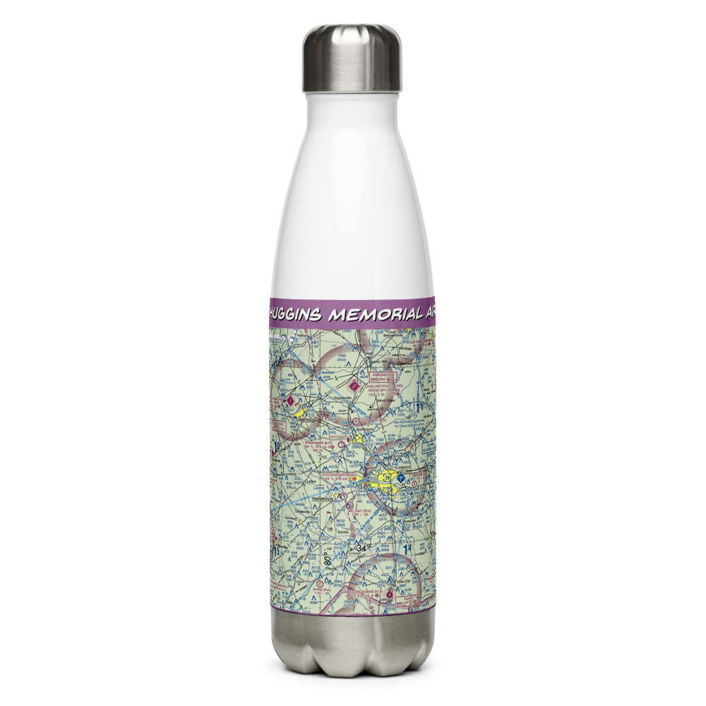 Huggins Memorial Airport (58J) VFR Sectional Water Bottle 