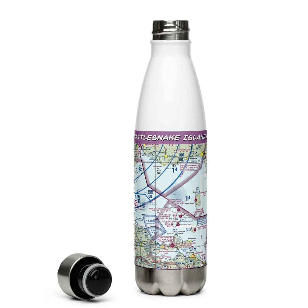 Rattlesnake Island Airport (58OH) VFR Sectional Water Bottle 