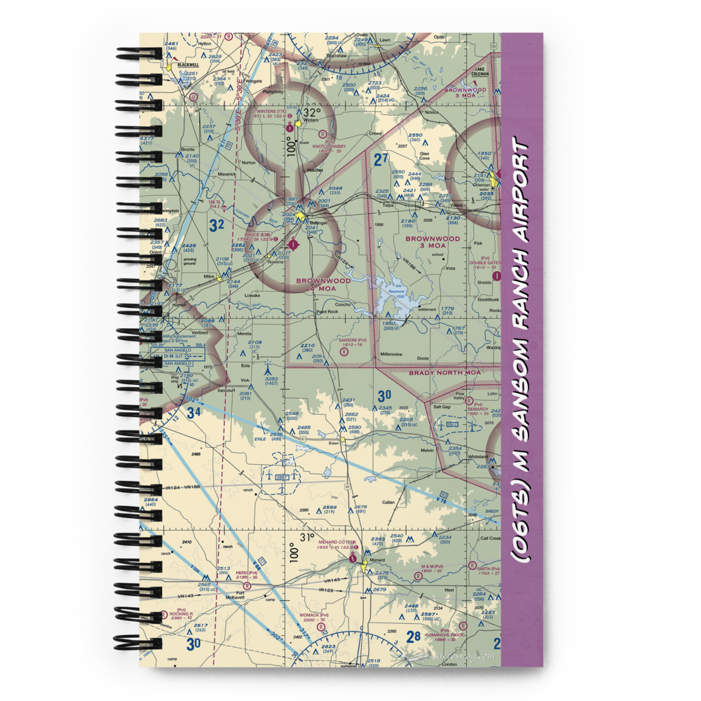 M Sansom Ranch Airport (06TS) VFR Sectional Notebook 