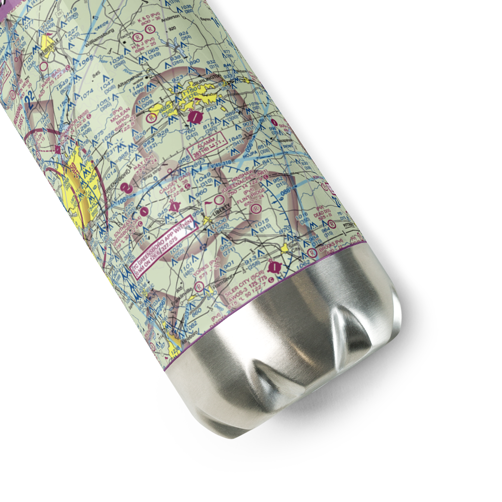 Mclean Brothers Airport (59NC) VFR Sectional Water Bottle 