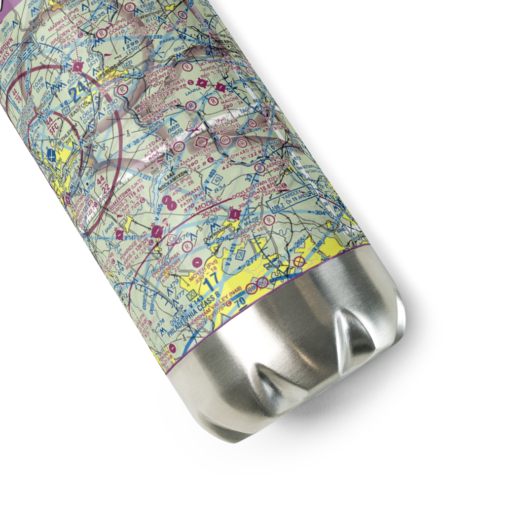 Erkes Airport (59PA) VFR Sectional Water Bottle 