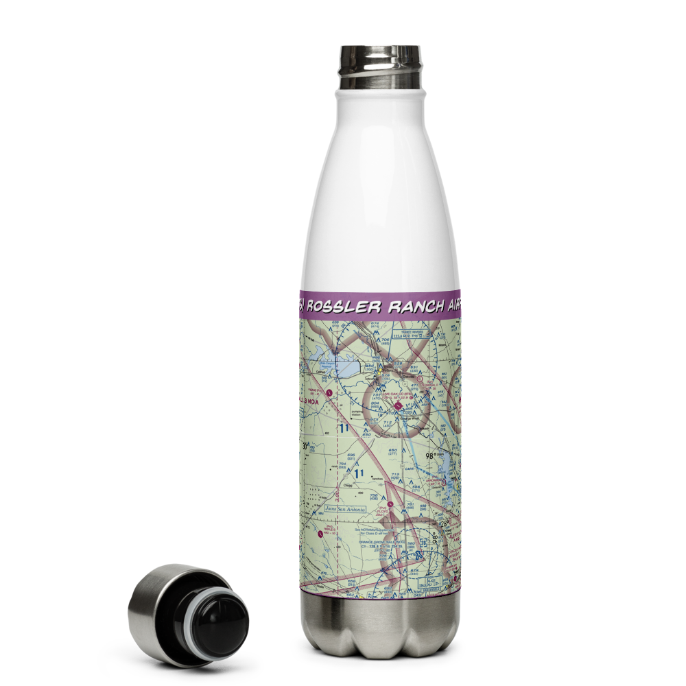 Rossler Ranch Airport (59TS) VFR Sectional Water Bottle 
