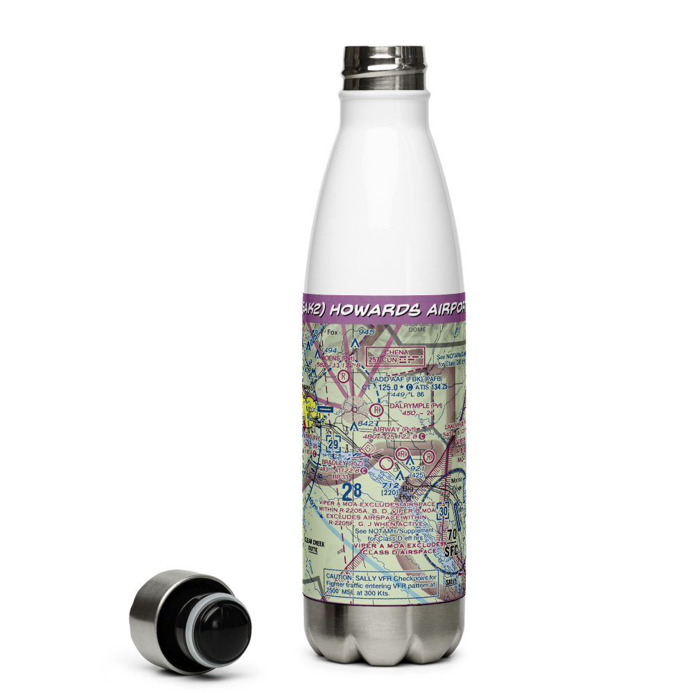 Howards Airport (5AK2) VFR Sectional Water Bottle 
