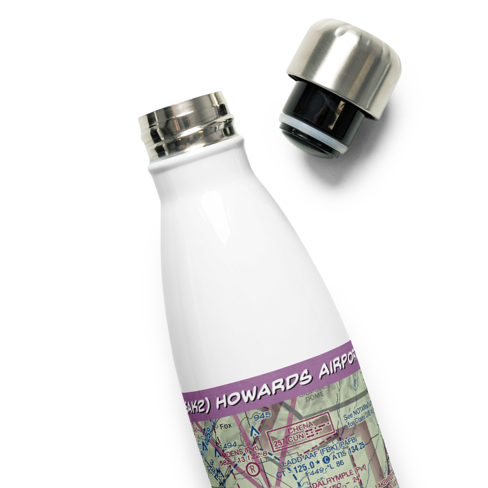Howards Airport (5AK2) VFR Sectional Water Bottle 