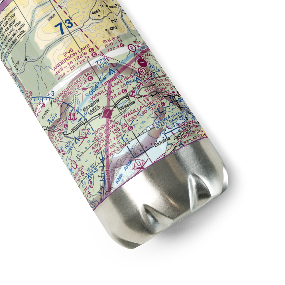 Todds Strip (5AK5) VFR Sectional Water Bottle 