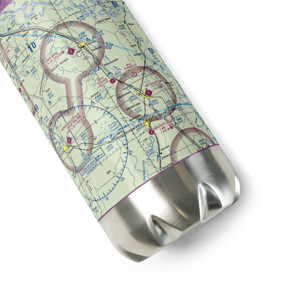 Tillar Airport (5AR1) VFR Sectional Water Bottle 