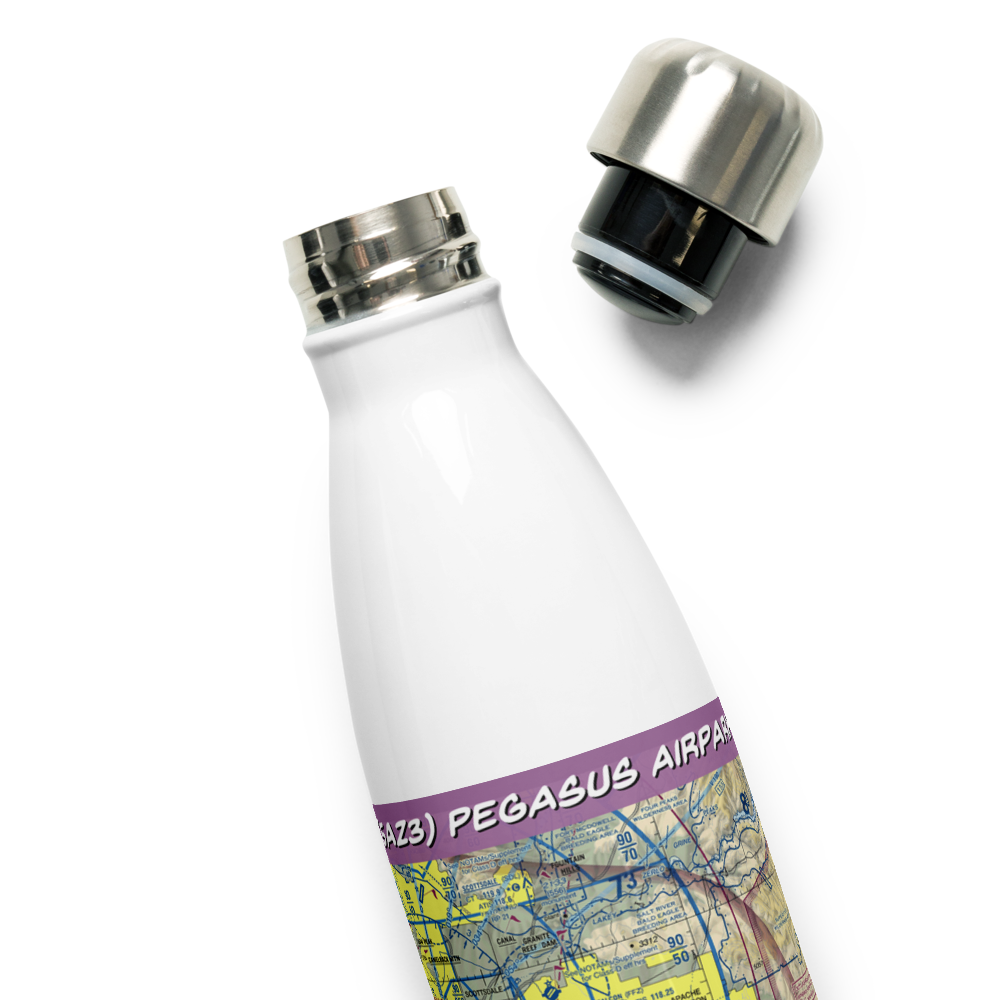 Pegasus Airpark (5AZ3) VFR Sectional Water Bottle 