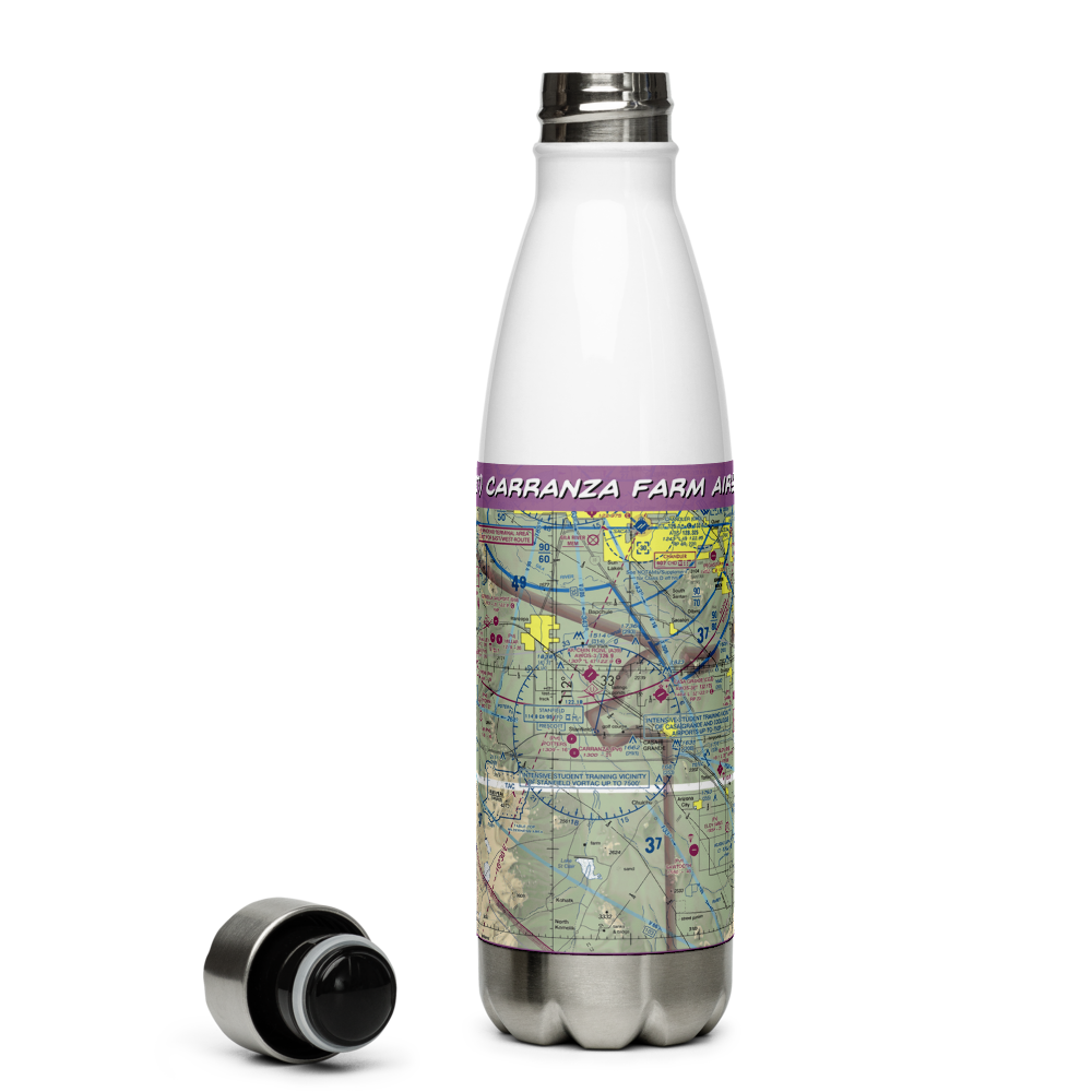 Carranza Farm Airstrip (5AZ7) VFR Sectional Water Bottle 