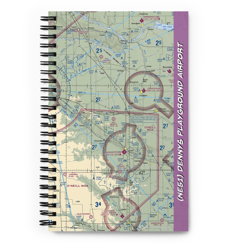 Dennys Playground Airport (NE51) VFR Sectional Notebook 