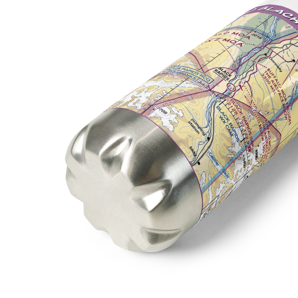 Black Rapids Airport (5BK) VFR Sectional Water Bottle 