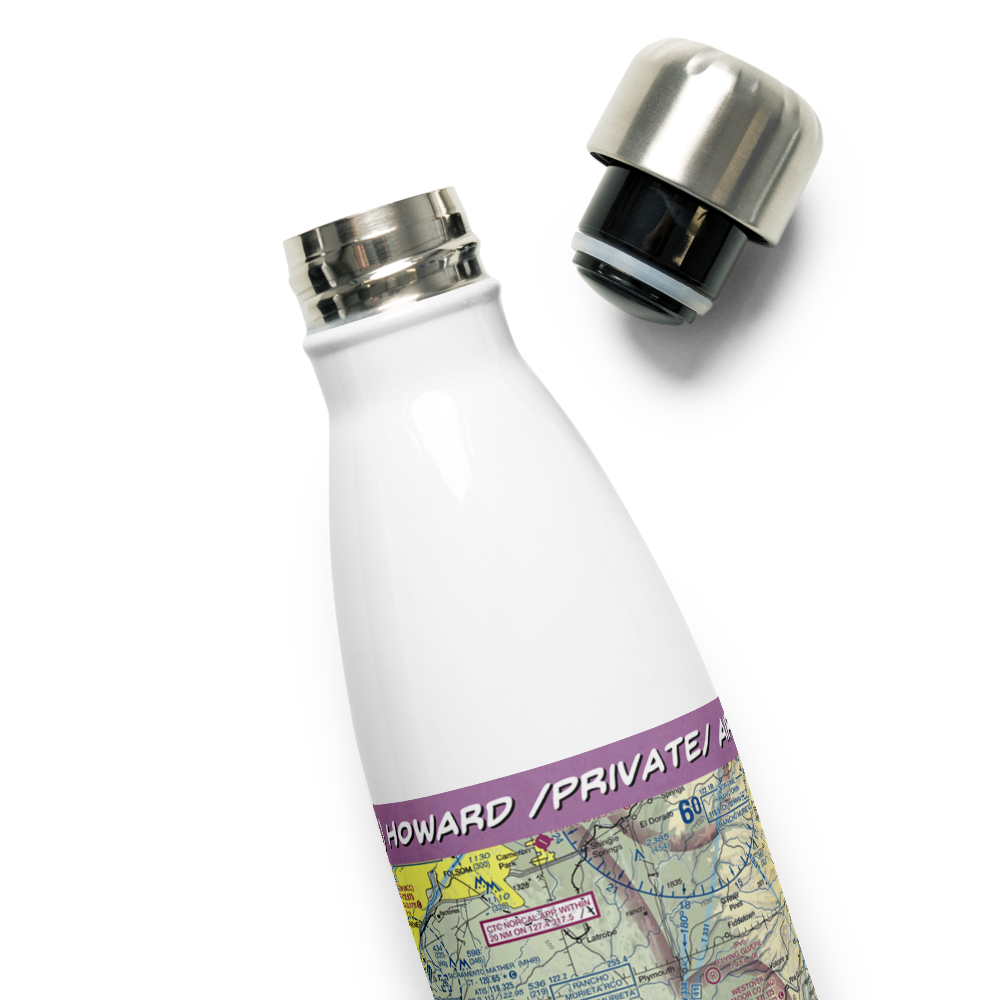Howard /Private/ Airport (5CA8) VFR Sectional Water Bottle 