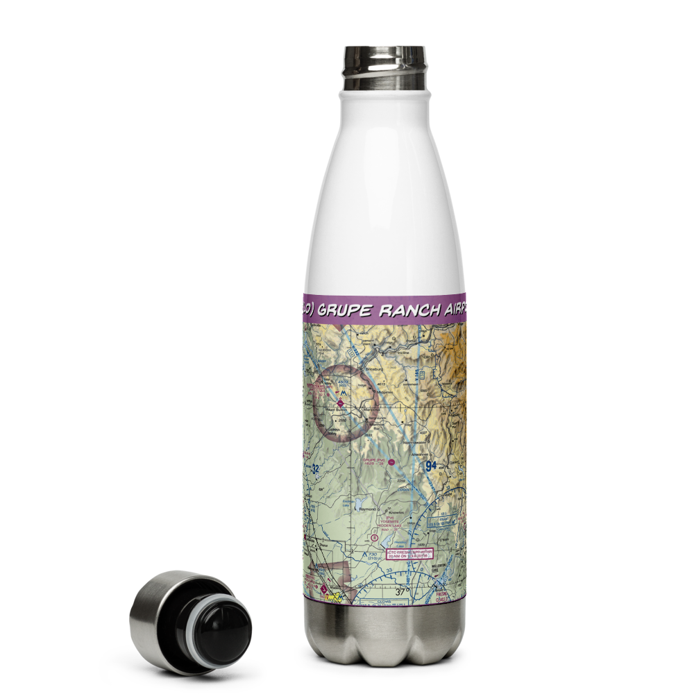 Grupe Ranch Airport (5CL0) VFR Sectional Water Bottle 