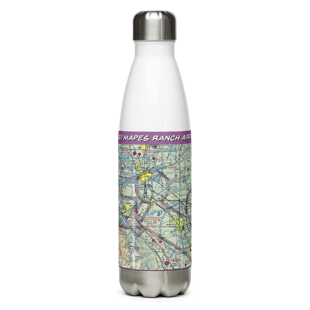 Mapes Ranch Airport (5CL3) VFR Sectional Water Bottle 