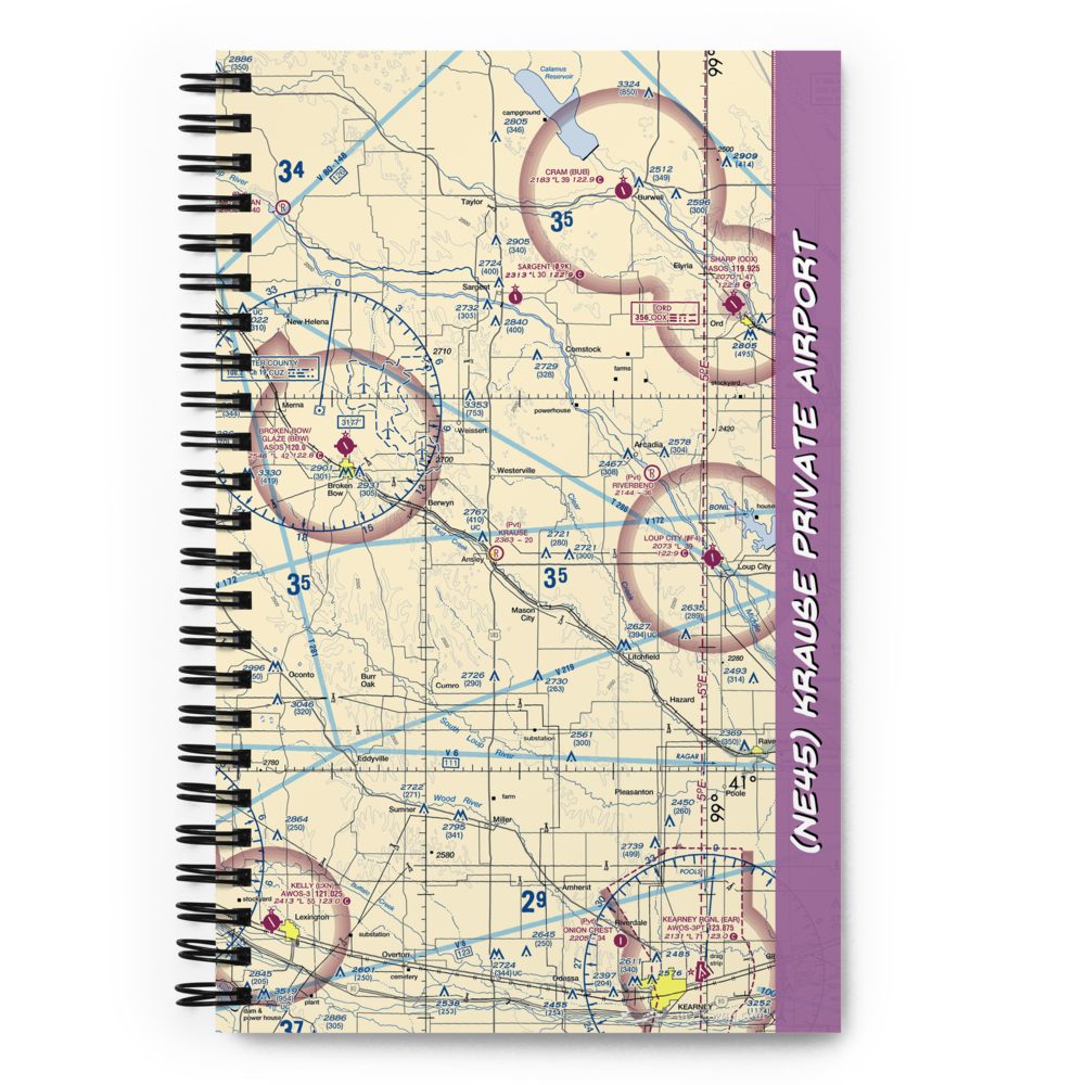 Krause Private Airport (NE45) VFR Sectional Notebook 