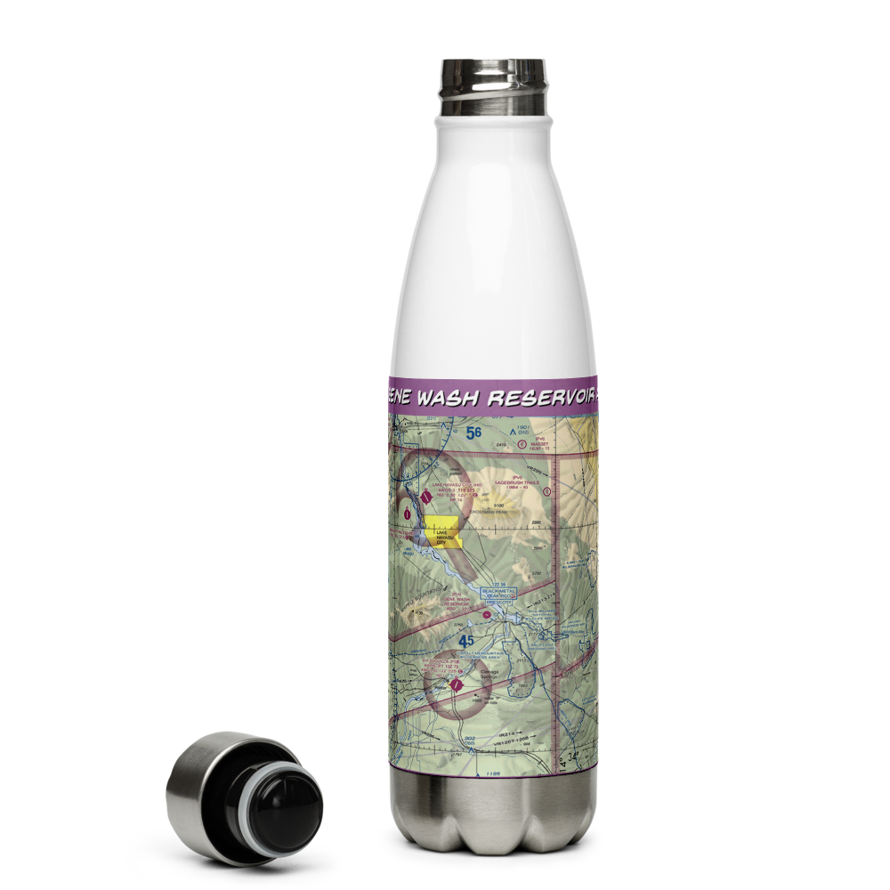Gene Wash Reservoir Airport (5CL7) VFR Sectional Water Bottle 