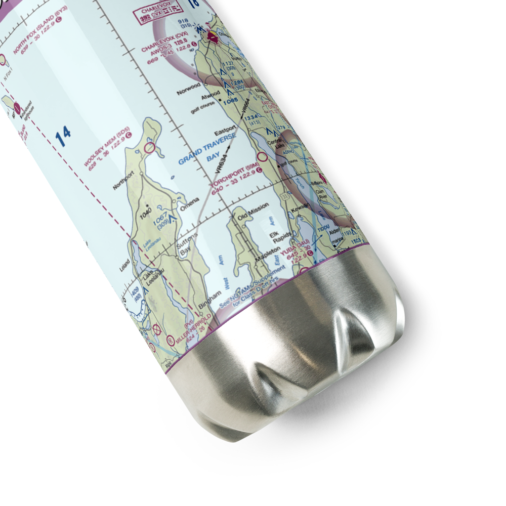 Woolsey Memorial Airport (5D5) VFR Sectional Water Bottle 