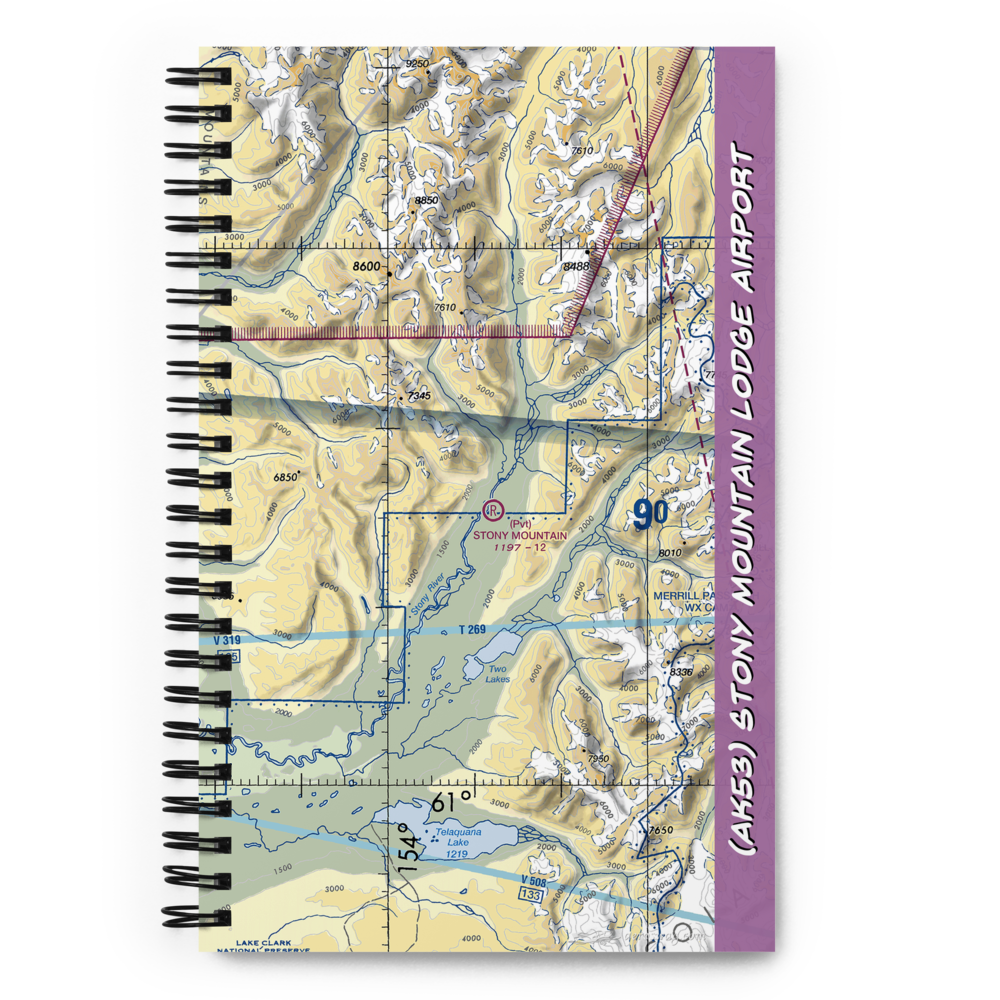 Stony Mountain Lodge Airport (AK53) VFR Sectional Notebook 