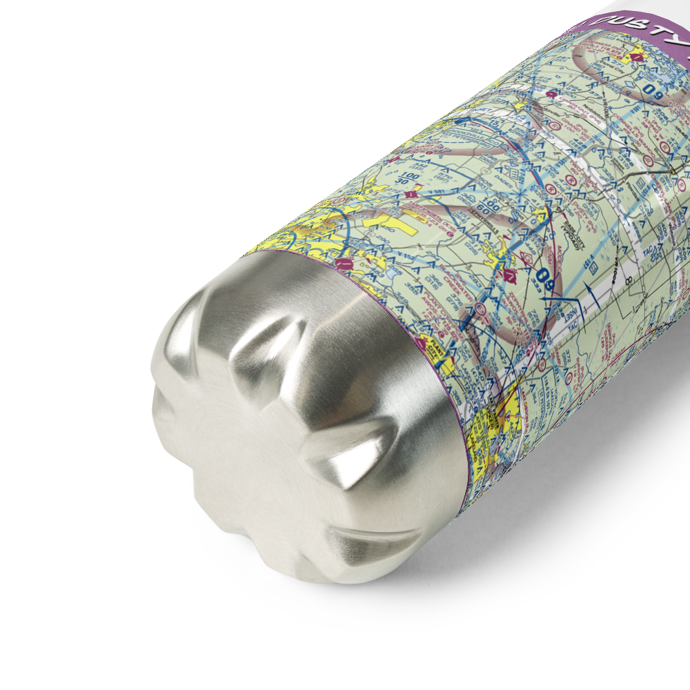 Dusty Airpatch Airport (5FL0) VFR Sectional Water Bottle 