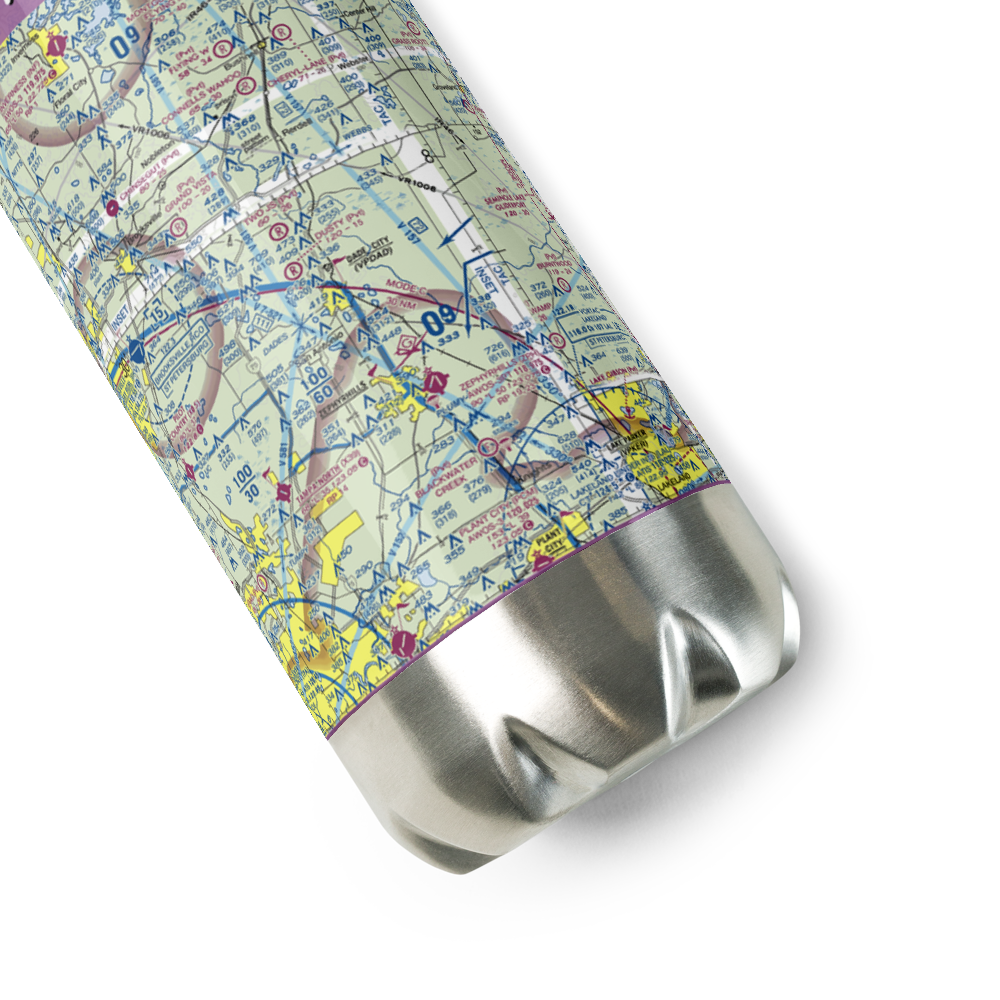 Dusty Airpatch Airport (5FL0) VFR Sectional Water Bottle 