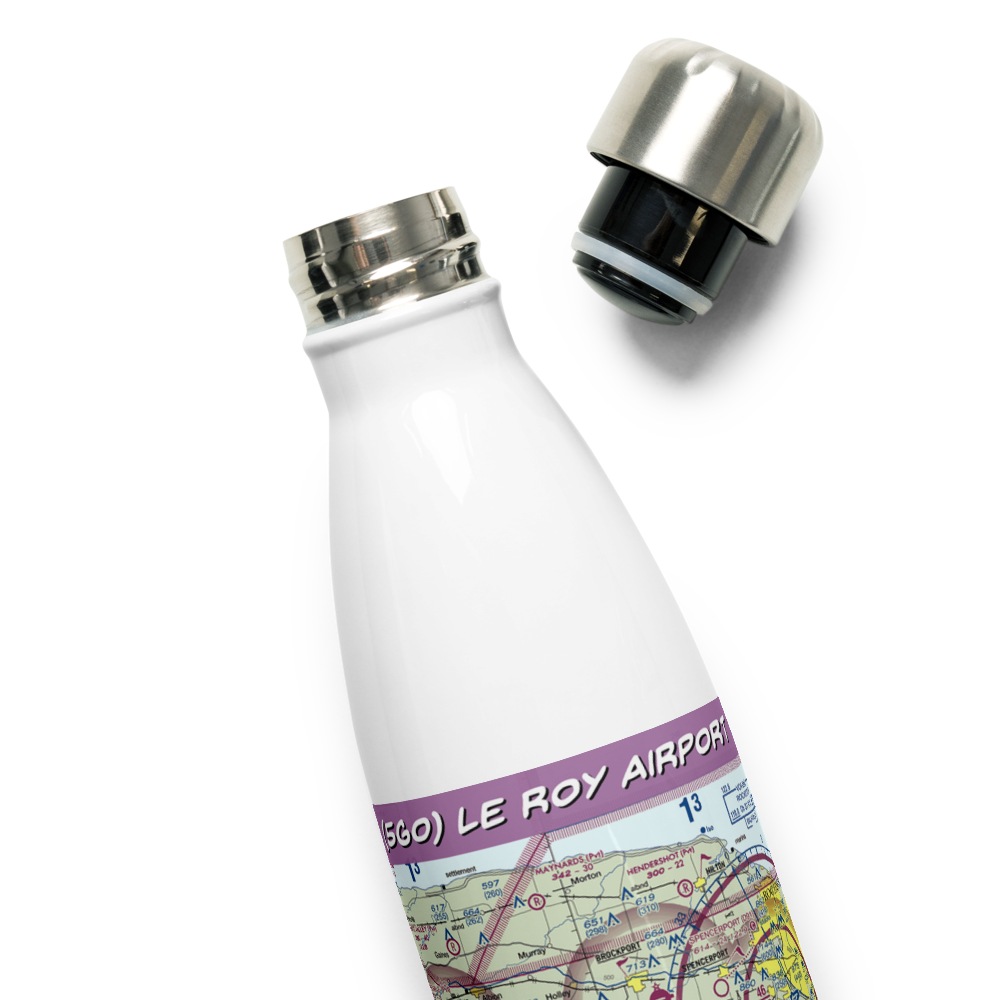 Le Roy Airport (5G0) VFR Sectional Water Bottle 