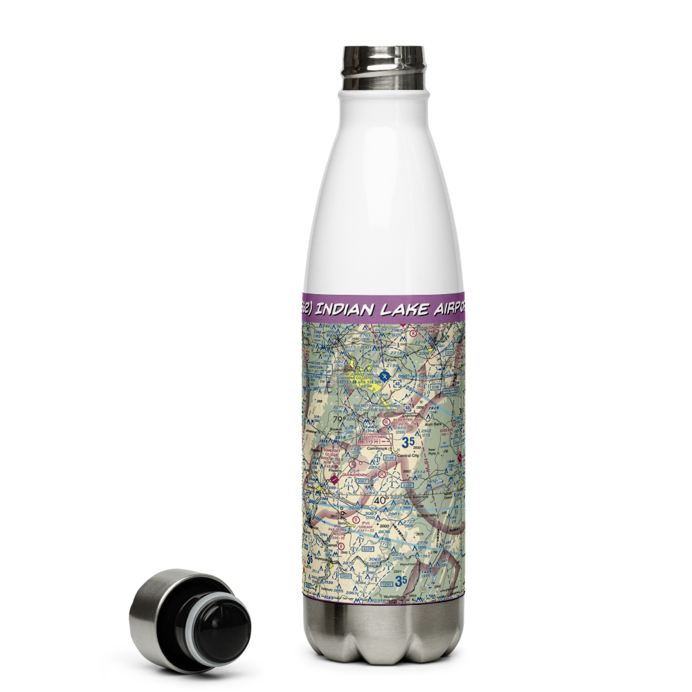 Indian Lake Airport (5G2) VFR Sectional Water Bottle 