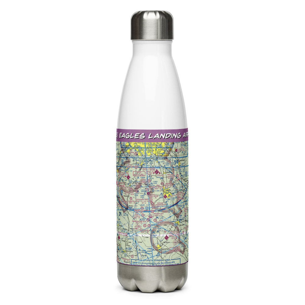 Eagles Landing Airport (5GA3) VFR Sectional Water Bottle 