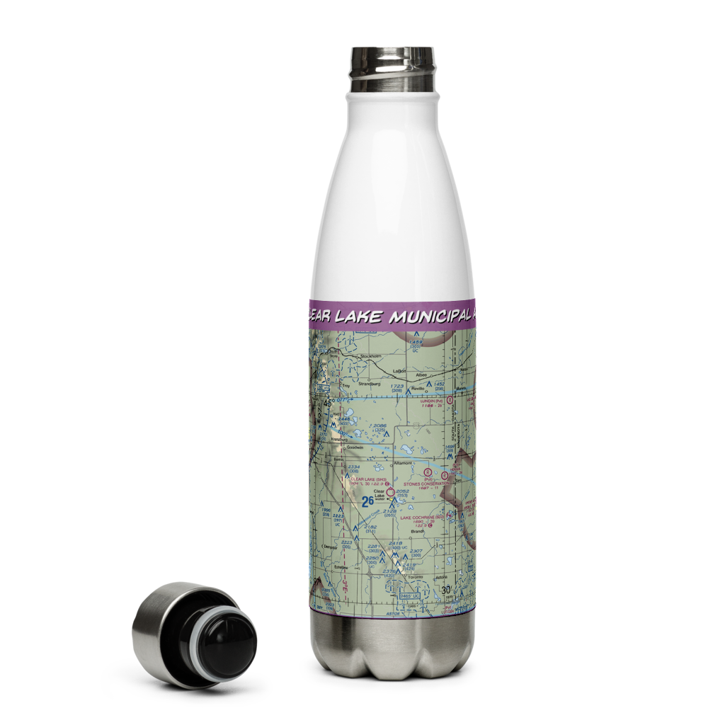 Clear Lake Municipal Airport (5H3) VFR Sectional Water Bottle 