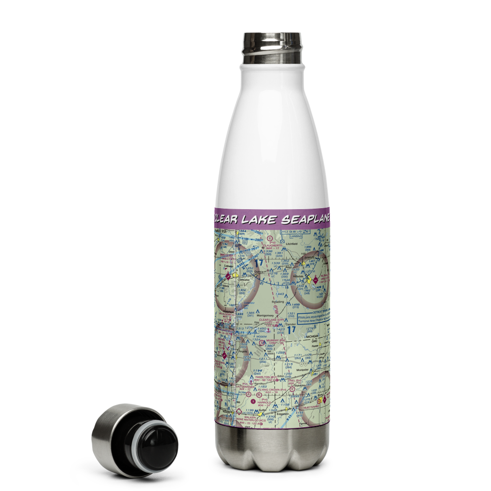 Clear Lake Seaplane Base (57P) VFR Sectional Water Bottle 