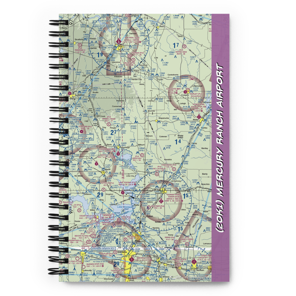 Mercury Ranch Airport (2OK1) VFR Sectional Notebook 