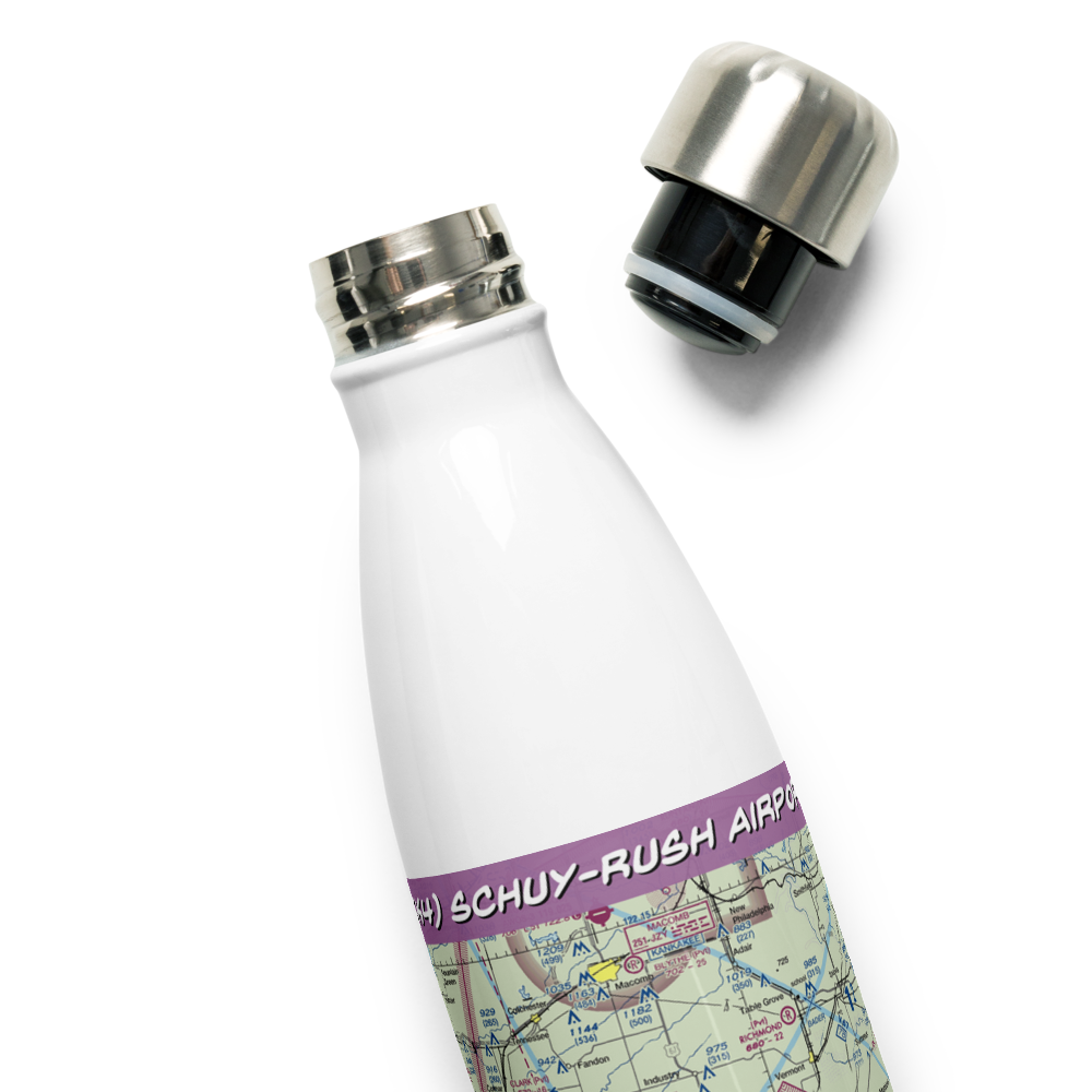 Schuy-Rush Airport (5K4) VFR Sectional Water Bottle 