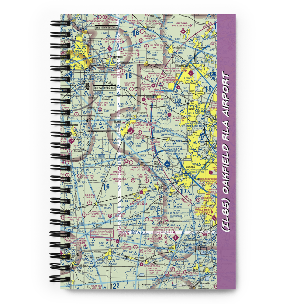 Oakfield RLA Airport (IL85) VFR Sectional Notebook 