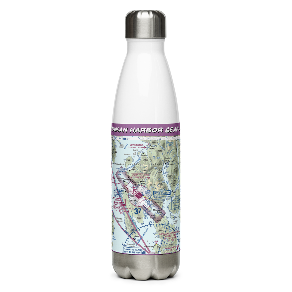 Ketchikan Harbor Seaplane Base (5KE) VFR Sectional Water Bottle 
