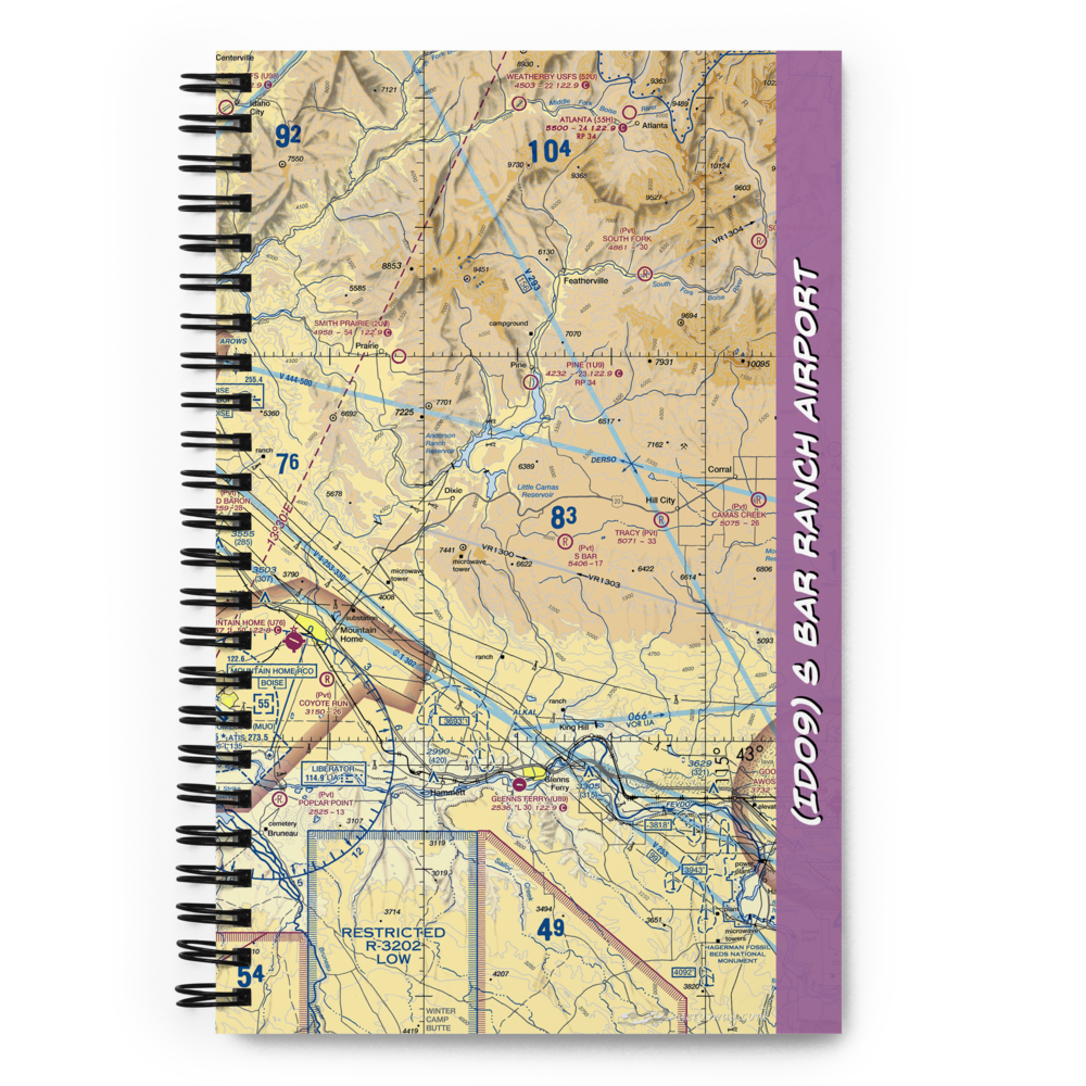S Bar Ranch Airport (ID09) VFR Sectional Notebook 