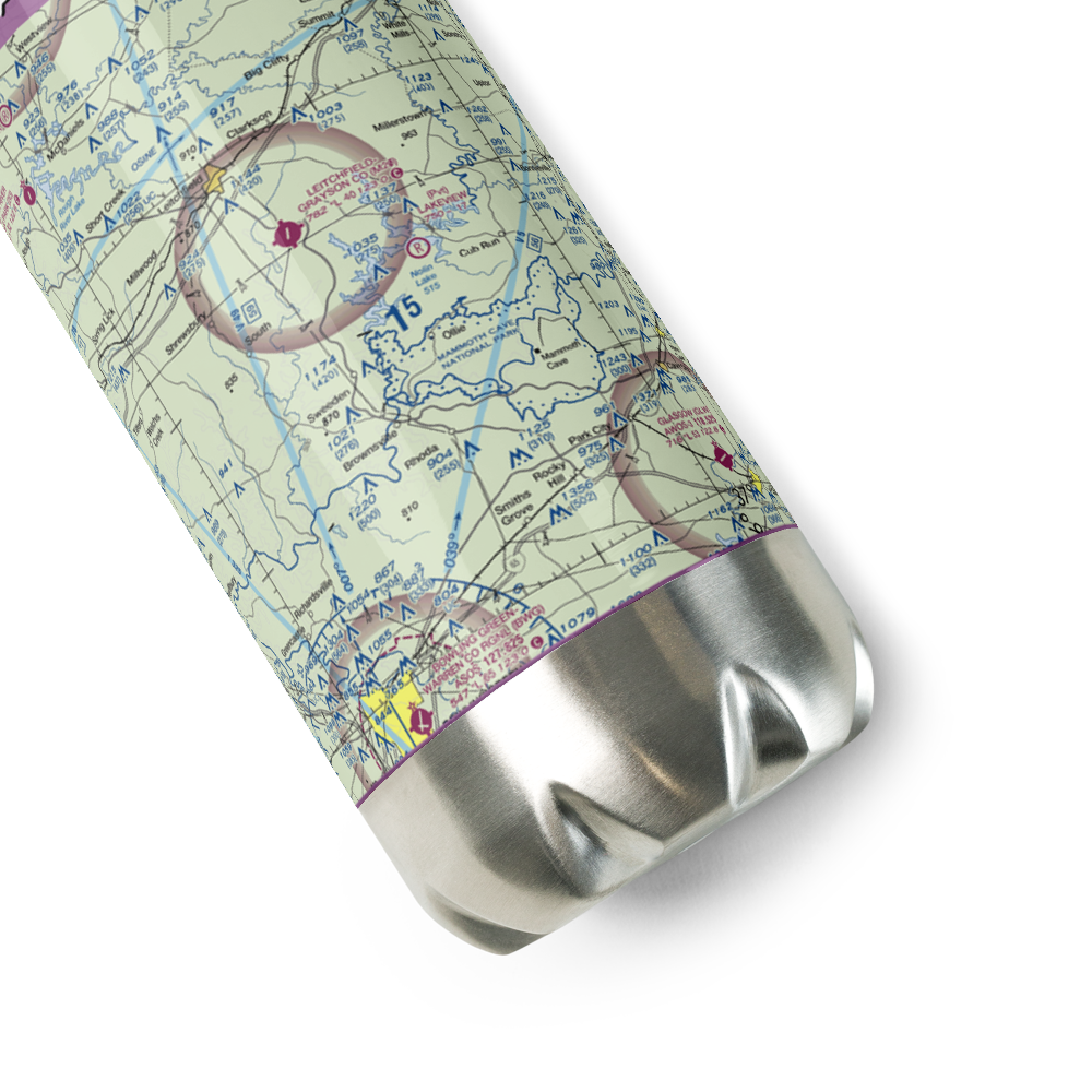 Nolin Aero Salvage Airport (5KY9) VFR Sectional Water Bottle 