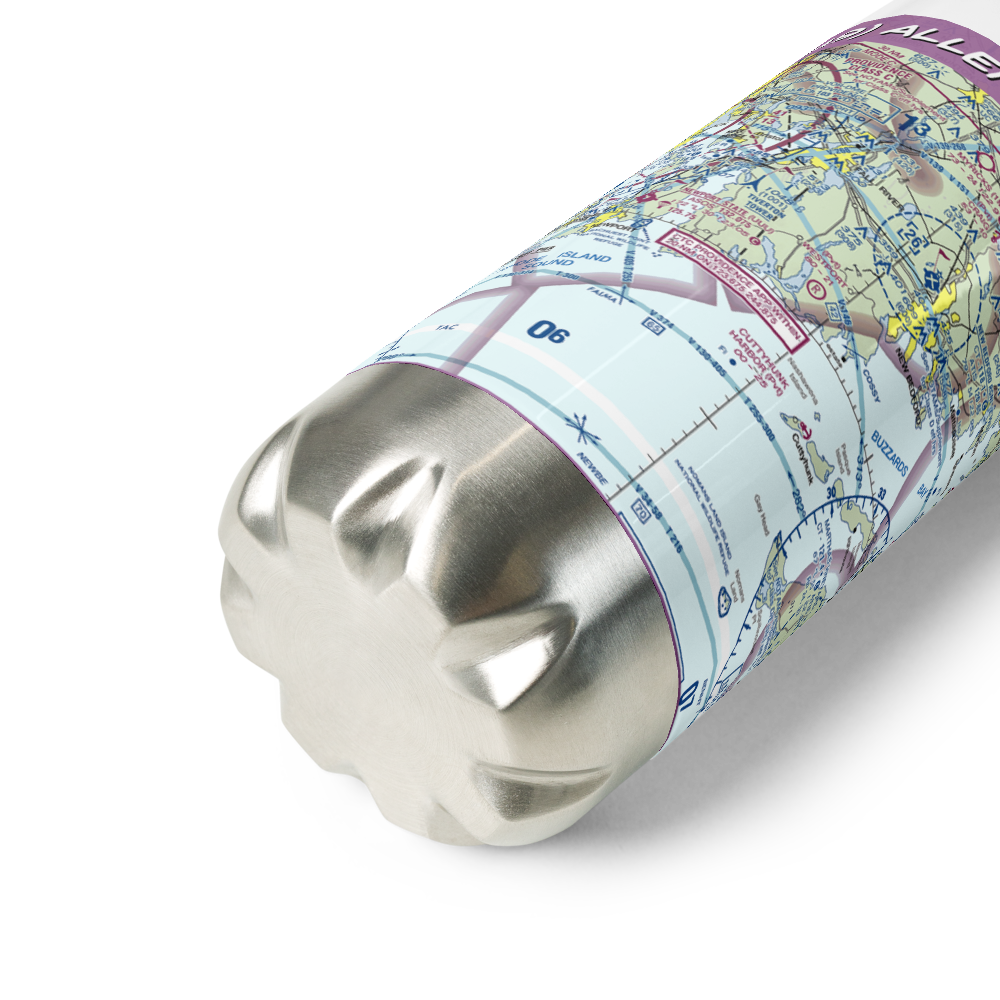Allen's Pond Airport (5MA9) VFR Sectional Water Bottle 