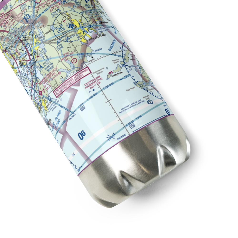 Allen's Pond Airport (5MA9) VFR Sectional Water Bottle 