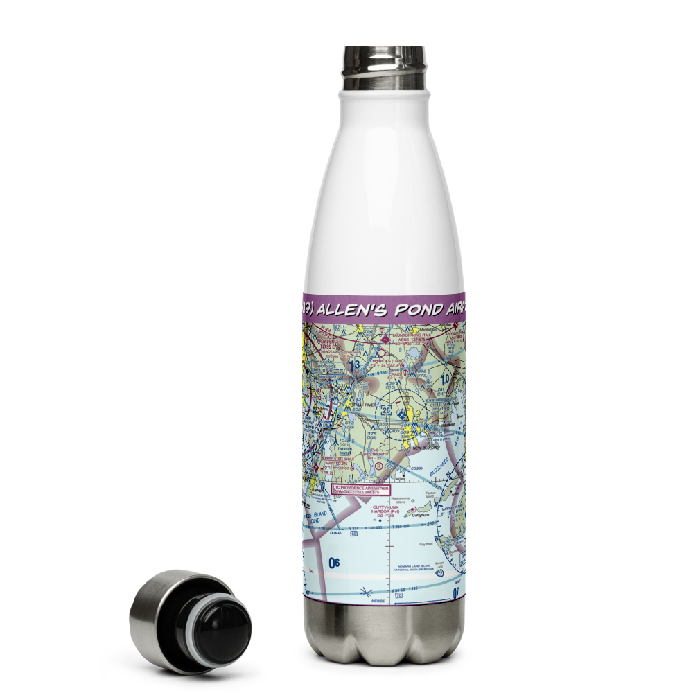 Allen's Pond Airport (5MA9) VFR Sectional Water Bottle 
