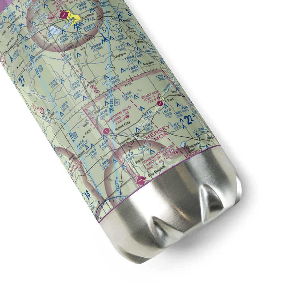 Mc Question's Airport (5MI2) VFR Sectional Water Bottle 