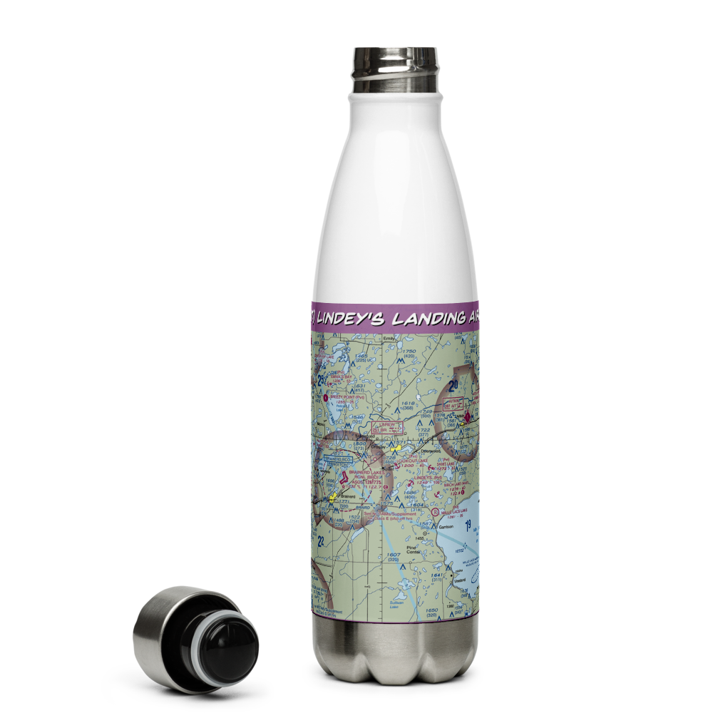 Lindey's Landing Airport (5MN7) VFR Sectional Water Bottle 