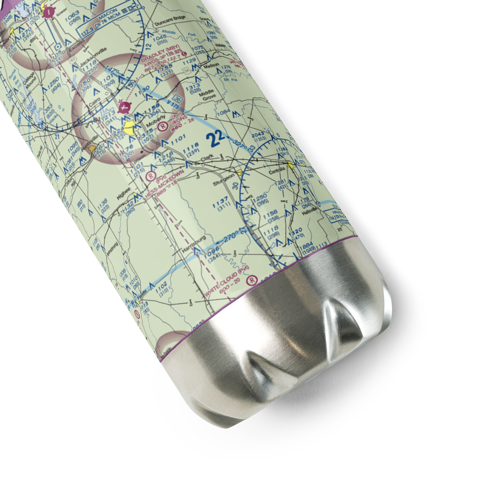 Irons Airport (5MO1) VFR Sectional Water Bottle 