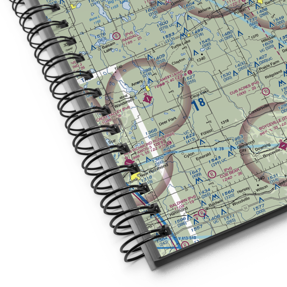 Northwoods Romeo Seaplane Base (4WI3) VFR Sectional Notebook 