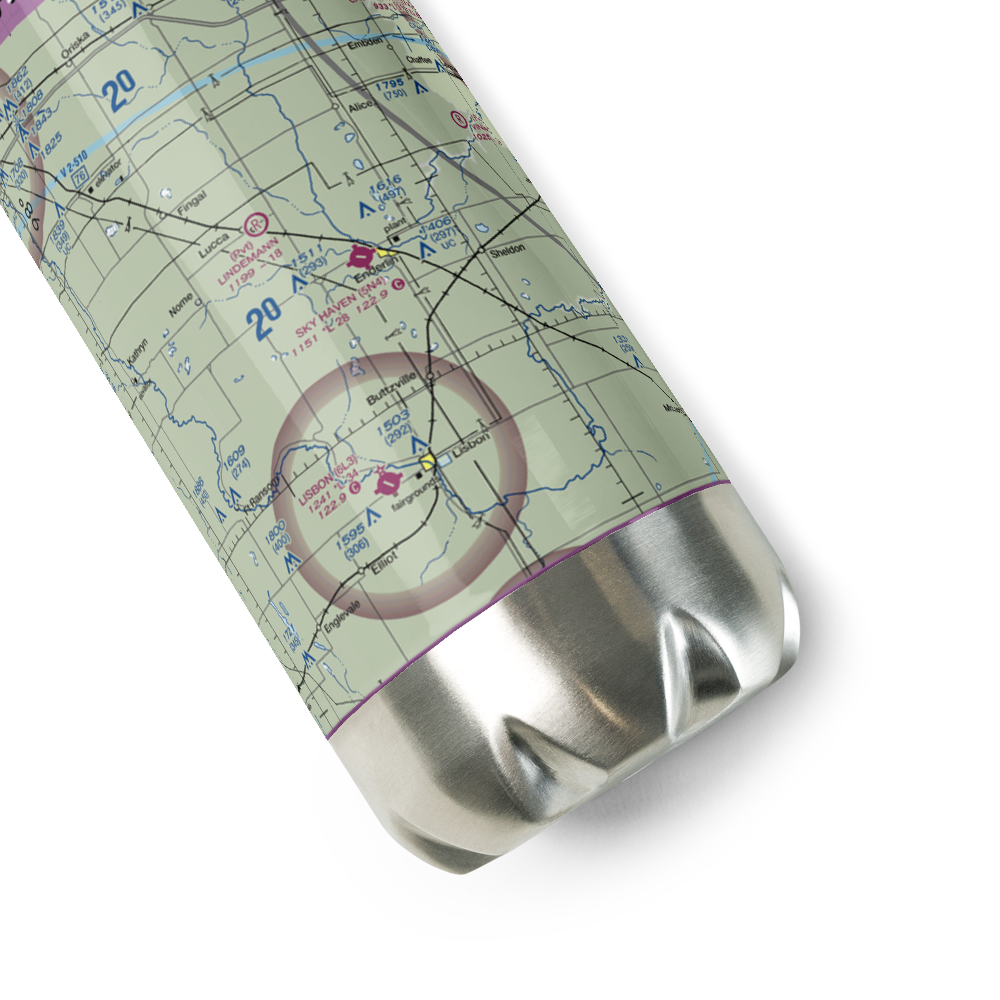 Sky Haven Airport (5N4) VFR Sectional Water Bottle 